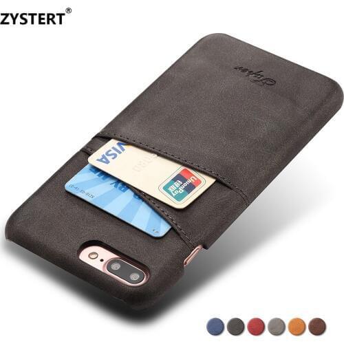 Leather Case For iPhone 7 7 Plus Luxury Business Style Leather Wallet Card Holder Back Cover For Apple iPhone 8 8Plus Case Funda
