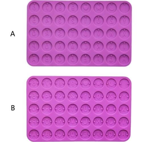 Letter Number Round Discs Mold Alphabet Bead Bracelet Necklace Jewelry Making Initial Letter Round Pendant Resin Mold