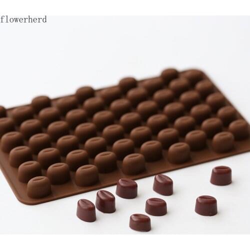 Kitchen Accessories 55-hole Food Grade Fondant Silicone Mold Chocolate Mold Coffee Bean Silicone Mold Ice Mold Baking Tools
