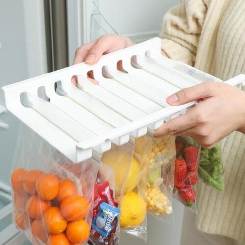 Kitchen Refrigerator Organizer Shelf Drawner Hanging Storage Container Retractable Drawer Space Saver Slide Fridge Storage Rack
