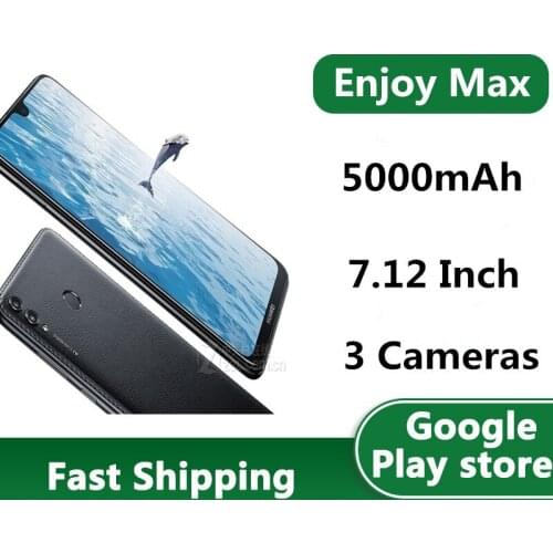 International Firmware HuaWei Enjoy Max 4G LTE Mobile Phone 16.0MP Android 8.1 7.12" IPS 2240x1080 Snapdragon 660 Fingerprint