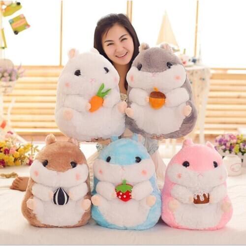 1PCS 38CM Cute Snack Hamster Doll Cute Mouse Plush Toy Stuffed Animal Children Holiday Gift Girl Birthday Gift Home Decoration