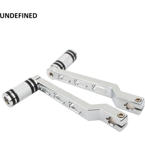 Chrome Motorcycle Heel Toe Shift Lever With Knurled Shifter Peg For Harley Touring Softail