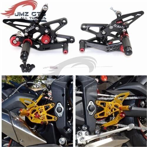 Motorcycle CNC Adjustable Rear Set Rearsets Footrest Foot Rest For DAYTONA 675 675R 2013 2014 2015 2016 2017