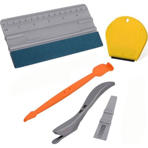 FOSHIO Carbon Fiber Vinyl Car Wrap Film Install Tools Kit Magnet Squeegee Auto Window Tint Clean Razor Scraper Safety Cutter Set