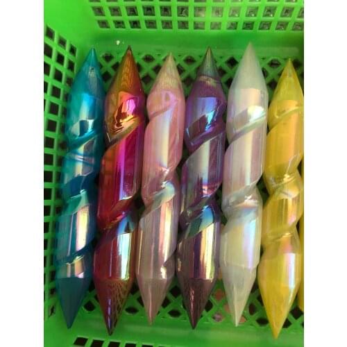 Natural electroplate selenite polished crystal stone gemstone healing original gypsum stone massager