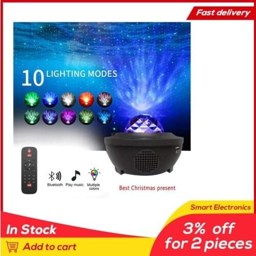 Colorful Starry Sky Galaxy Projector Nightlight Bluetooth USB Music Player Star Night Light Romantic Projection Lamp