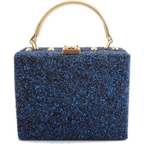New glitter dinner bag British wind dress bag banquet handbag shoulder diagonal female small square bag