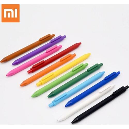 Original Xiaomi mi KACO Colorful Sign Pen 0.5mm Refill Signing Pens 12 Colors Ballpoint pen Japan Ink Durable school stationery