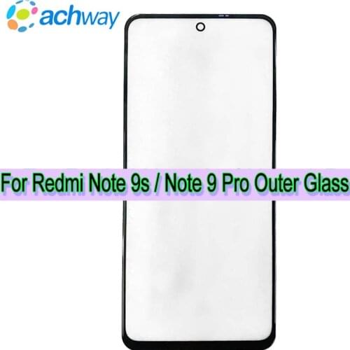 Original For Xiaomi Redmi Note 9 Pro LCD Screen Outer Glass Lens Replacement Repair For Xiaomi Redmi note 9s Front outer Glass