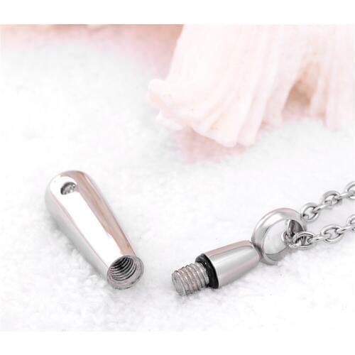 Openable Tear Drop Cremation Urns Keepsake Memorial Jewelry 316 L Stainless steel Ashes Keepsake Locket