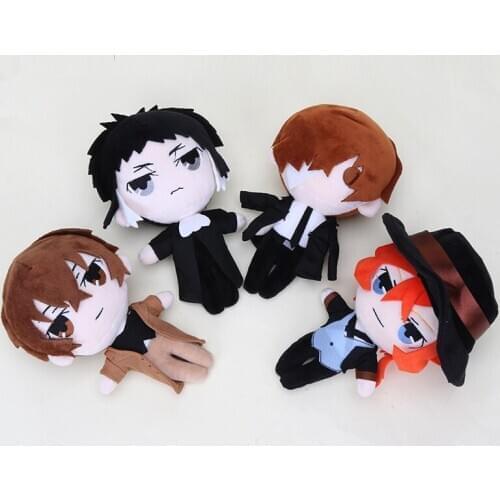 20cm Anime Bungo Bungou Stray Dogs plush doll Bungou Stray Dogs Tsumamarekko Dazai Atsushi Ranpo Akutagawa Chuya Plush Doll To y