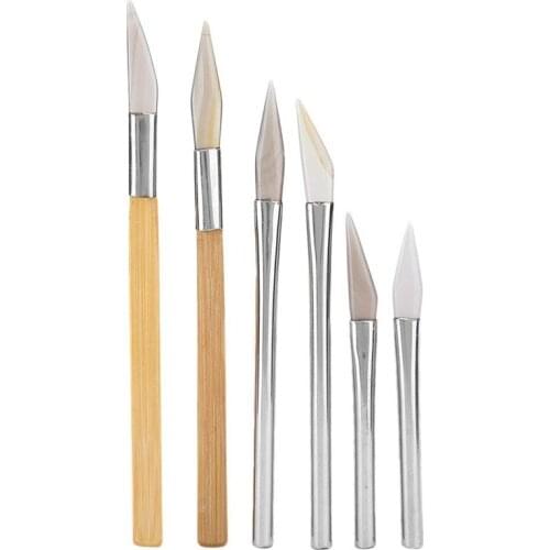 Agate Burnisher,Agate Polishing Burnisher,Knife Edged Agate Burnisher Polishing Tools Carving Metal for Jewelry Making Retail