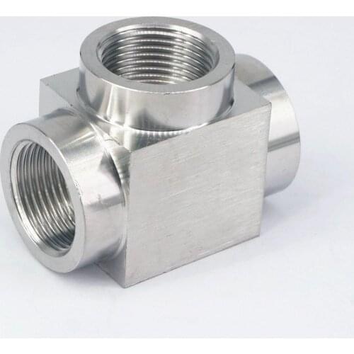 Equal 3/4" BSP Female Threaded Tee 3 Way 304 Stainless Steel Pipe Fitting Connector Adapter Max Pressure 2.5 Mpa