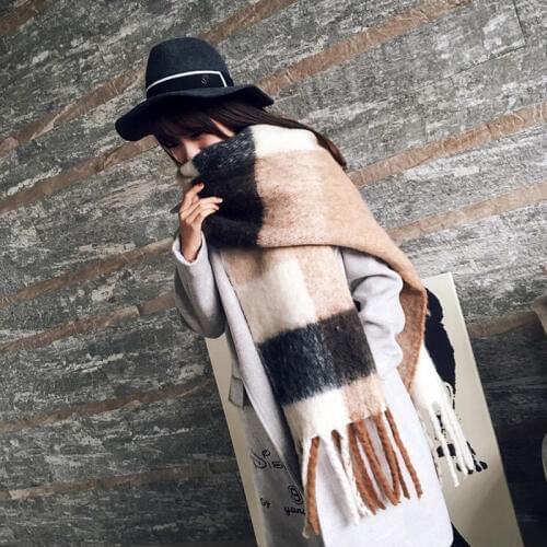 2019 NEW Big Brand Thicken Women Winter Tassel Scarf Long Size Warm Fashion Scarves plaid