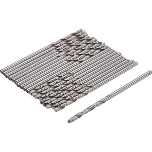 20pcs Straight Shank Twist Drill Bit 1.6/1.7mm Diameter High Speed Steel Twist Drilling Hole Sharp Flute For Electric Drills