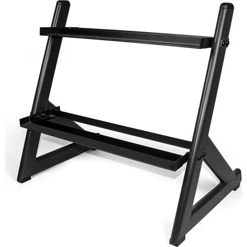 2 Tier Strength Training Dumbbell Rack, Multilevel Workout Weight Storage Stand Organizer for Home/Gym