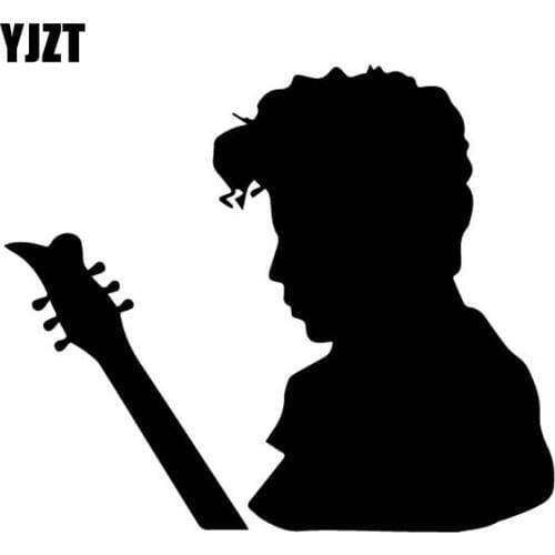 YJZT 14CM*11.9CM Shadow The Artist American Singer Vinly Decal Prince Rogers Nelson Car Sticker Nostalgic Black/Silver C27-0544