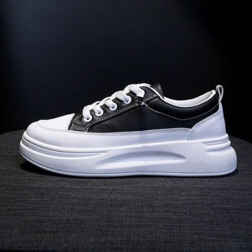 2021 Low Platform Sneakers Women Shoes Female Pu Leather Walking Sneakers Loafers White Flat Slip On Vulcanize Casual Shoes