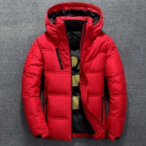 Winter Warm Men Jacket Coat Casual Autumn Stand Collar Puffer Thick Hat White Duck Parka Male Mens Winter Down Jacket With Hood