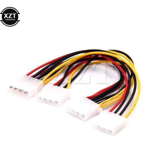 1PCS Power Supply Cable 4 Pin to 3 port 4Pin Molex IDE Male to Female IDE ATA Hard Disk Adapter newest