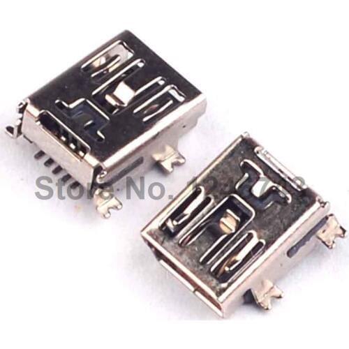 100PCS 5-Pin Female Mini B USB SMD 5 PIN Socket Connector