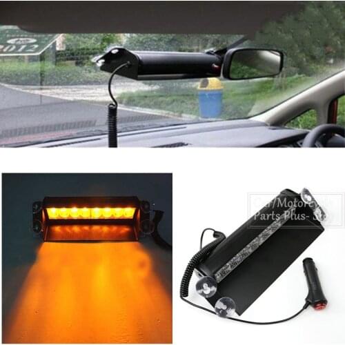 Car Truck Emergency Flasher Dash Strobe Warning Light Day Running Flash Led Police Lights 8 LEDs 3 Flashing Modes 12V
