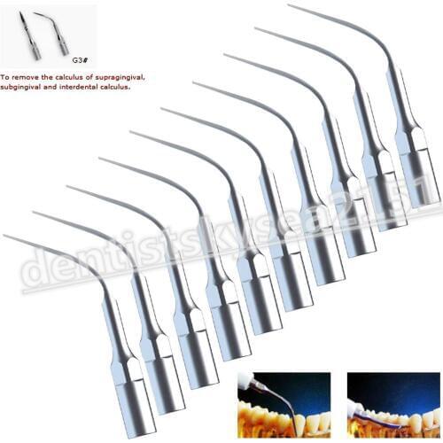 Free shipping Lot of 10 Ultrasonic Scaler Tips G3 Fit Woodpecker EMS Dental Ultrasonic Scalers