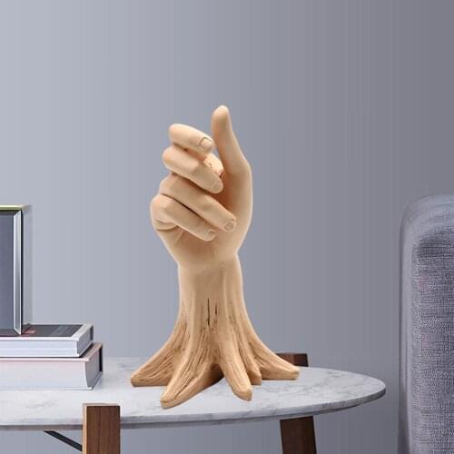 Human Hand Vase Dried Flower Vase Resin Flowerpot Living Room Floral Decor Home Art Simulation Hand Sculpture Vase Ornaments