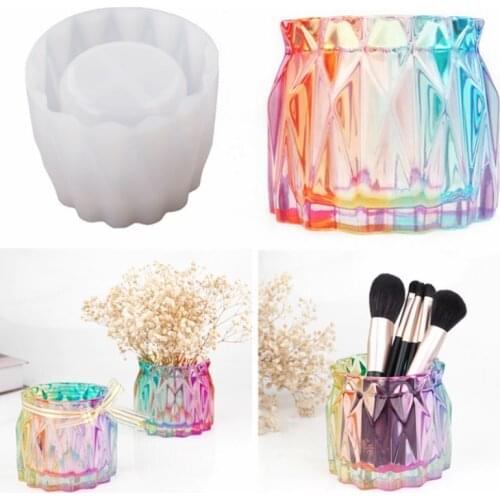 Diy Vase Pen Holder Decor Silicone Mold Jewelry Fillings Charms Handmade Epoxy Resin Storage Tank Mould Craft