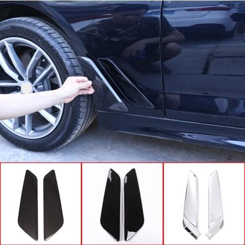 Carbon Fiber Style For BMW New 5 Series G30 2017 2018 2019 ABS Car Fender Vents Decorative Cover Trim Sticker Accessories