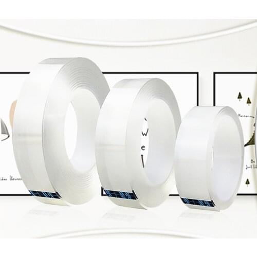 1Pc New Arrival 1/2/3m Nano Tape Double Sided Tape Waterproof Adhesive Tape Transparent No Trace Reusable Household Cleanable