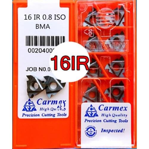 16IR 0.8ISO BMA 10pcs/set Carmex Carbide insert Processing: stainless steel. Alloy steel. Etc. Free shipping