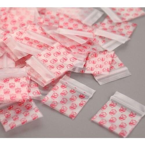 New 100Pcs Mini Zip lock Bags Zipper Bag Ziplock Bag Plastic Packaging Bags Ziplock Pill Packaging Pouches