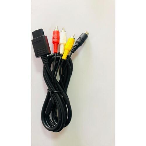 1.8M/6FT Multifunction AV TV S-Video Cable For Nintendo Gamecube 64 SNES NGC N64