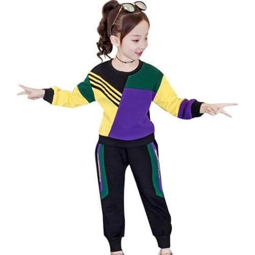 Fashion Girls Clothes Set Teen Girls Tracksuit 2019 Autumn Christmas new year Long Sleev 2pcs Children Suits for Girls 4-12Y