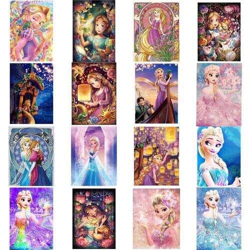 Full Square/Round 5D DIY Diamond Painting Kit Set Cartoon Girl Diamond Embroidery Cross Stitch Kits Mosaic Sale Home Decor Gift