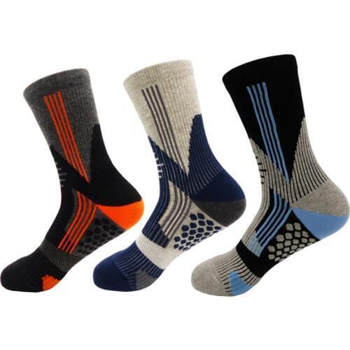 Mens Compression Socks Anti-slip Shock Absorption Breathable Sports Socks for Marathon Mountain Climbing