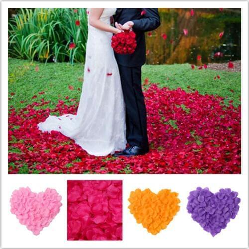 New Silk Artificial decorative Flower Rose Petals Wedding Party Decorations RD Valentine petale de rose flores artificiales 5Z