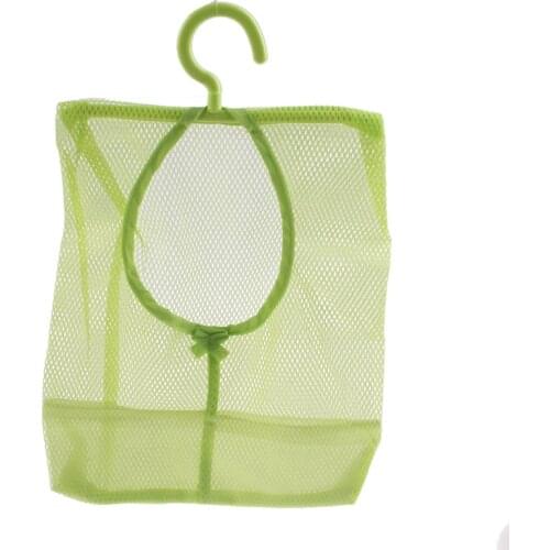 Kitchen Bathroom Hanging Storage Clothespin Hanging Mesh Bag Hook Organizer A0KE