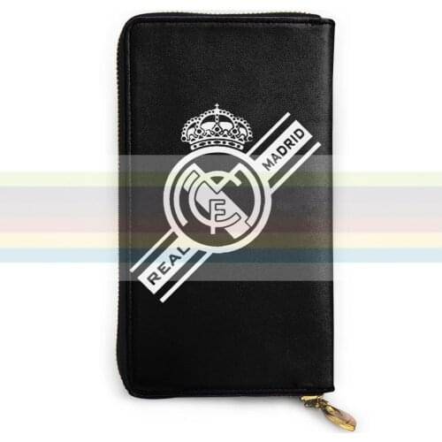 Real Madrid. New mens and womens smart leather wallet credit card bank card bag. Long mobile wallet