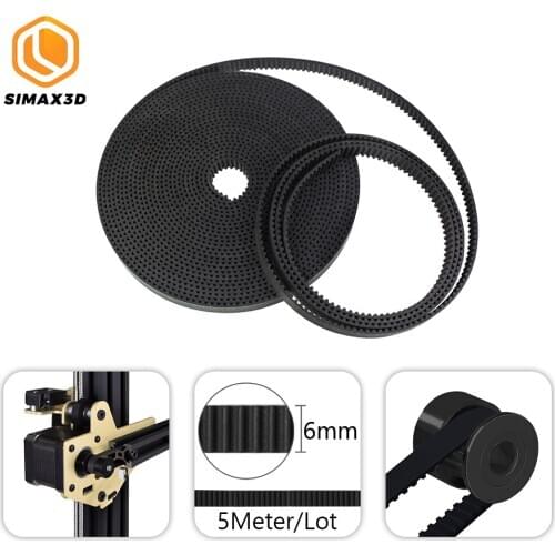 SIMAX3D 5m/lot GT2 Timing Belt GT2 Closed Loop Width 6mm Rubber Belt Synchronous Belts Part for Ender 3 CR10 Anet Ender 3 Pro