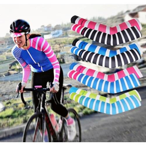 1 Pair Breathable UV Protection Cycling Running Arm Sleeves Cuff Cover Driving Riding Protective Bike Sport Arm Warmers Sleeves