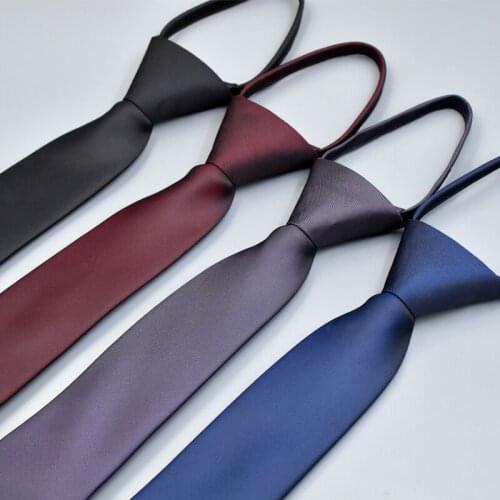 SHENNAIWEI 6cm Zipper tie men tie jacquard Striped necktie gifts