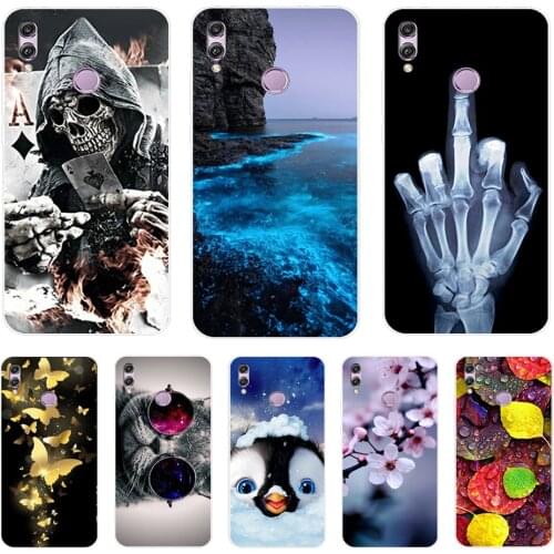 Silicone TPU Case For Huawei Honor 8C 8X Soft Cat Animal Flowers Cartoon printing Case Protective cover for honor8C fundas coque