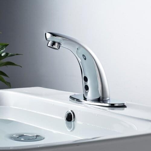 Modern vanity bathroom sink electronic smart touchless motion ir sensor faucet mixer automatic hot cold water tap with sensor 1