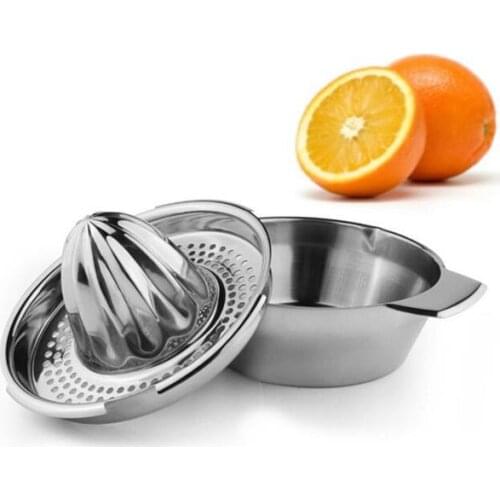 304 Stainless Steel Portable Lemon Orange Manual Fruit Juicer Kitchen Accessories Tools Citrus 100% Raw Hand Pressed Juice Maker