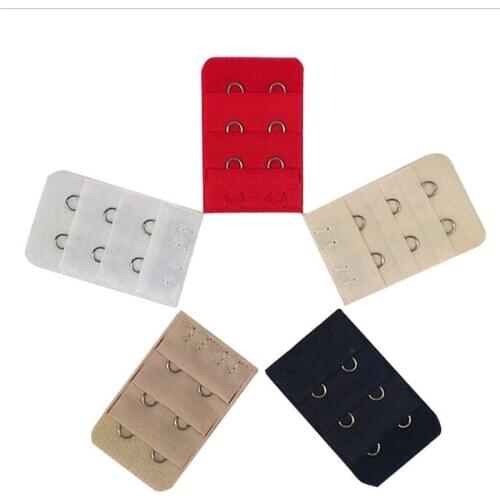 5Pcs Hot Extenders Portable Women 3 Rows 2 Hooks Lingerie Bra Strap Extender Soft Back Band Extension Womens Bra Strap Adapter