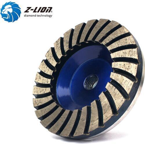 Z-LION 4" #50 Diamond Turbo Grinding Cup WheeI 50# Coarse Grit For Concrete Granite FIoor AIuminum Based Diamond Grinding WheeI