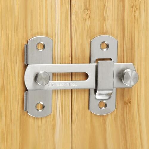 Guard Latch Bolt With Screws Sliding Window Door Lock Handle Stainless Steel Door Latch Home Safety Chain Door Home Hardware